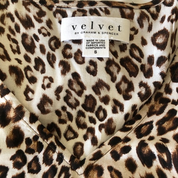 VELVET by Graham & Spencer Leopard Print Sleeveless Top Size Small - Picture 5 of 10